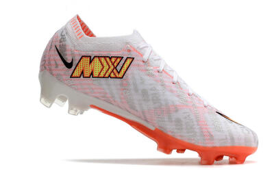 Unisex Nike Air Zoom Mercurial Vapor 15 Elite FG Firm Ground Low-Tops Football Boots - White/Orange/Sliver