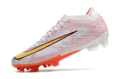 Unisex Nike Air Zoom Mercurial Vapor 15 Elite FG Firm Ground Low-Tops Football Boots - White/Orange/Sliver