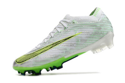 Unisex Nike Air Zoom Mercurial Vapor 15 Elite FG Firm Ground Low-Tops Football Boots - White/Green