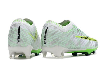 Unisex Nike Air Zoom Mercurial Vapor 15 Elite FG Firm Ground Low-Tops Football Boots - White/Green