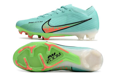 Men's Nike Air Zoom Mercurial Vapor 15 Elite FG Firm Ground Low-Tops Football Boots - Blue/Green/Black