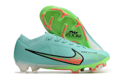 Men's Nike Air Zoom Mercurial Vapor 15 Elite FG Firm Ground Low-Tops Football Boots - Blue/Green/Black