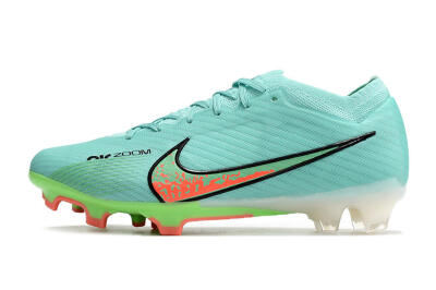 Men's Nike Air Zoom Mercurial Vapor 15 Elite FG Firm Ground Low-Tops Football Boots - Blue/Green/Black