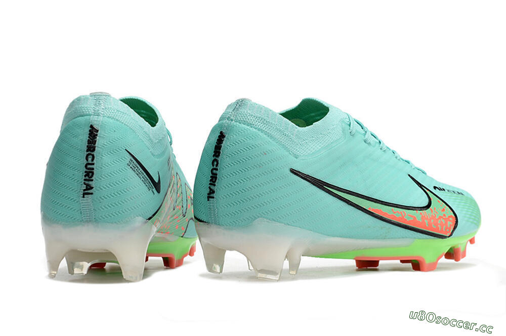 Men's Nike Air Zoom Mercurial Vapor 15 Elite FG Firm Ground Low-Tops Football Boots - Blue/Green/Black 6