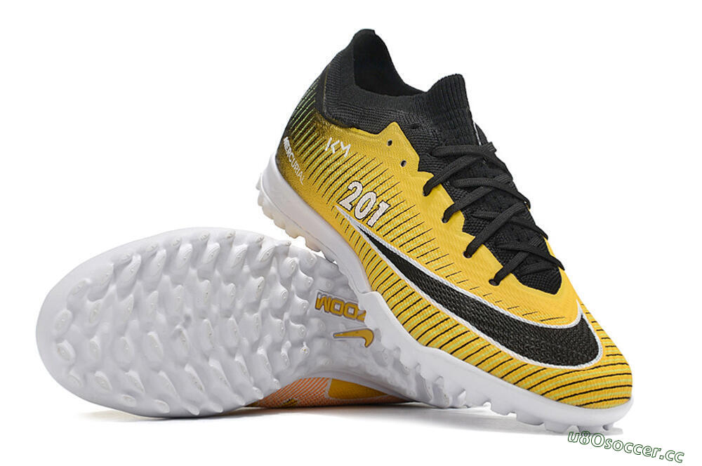 Unisex Nike Air Zoom Mercurial Vapor 15 Elite TF Artificial Turf Low-Tops Football Shoes - Yellow/Black/White 1