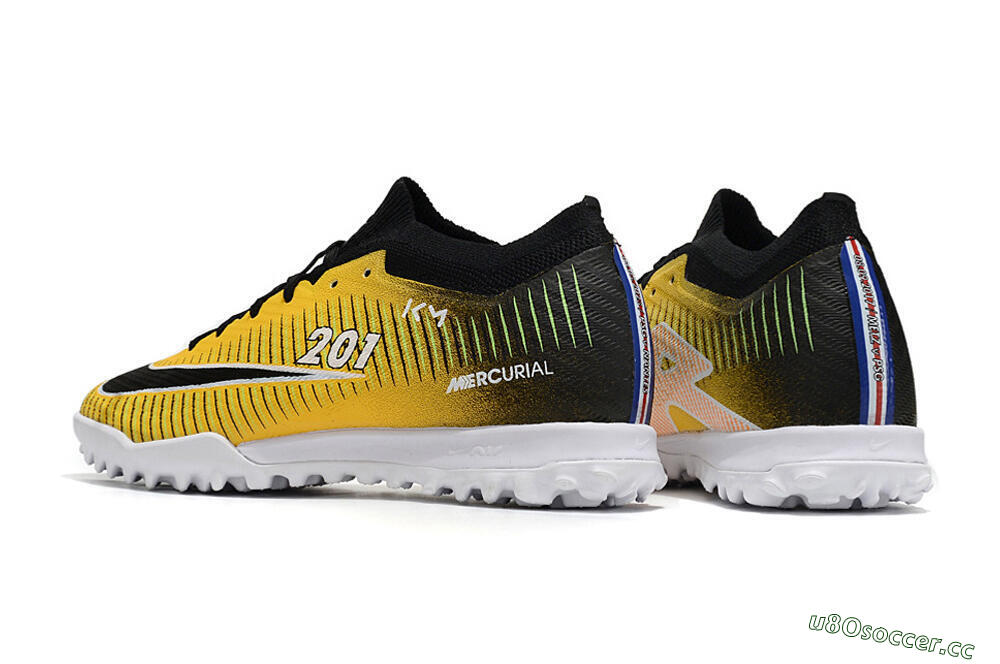 Unisex Nike Air Zoom Mercurial Vapor 15 Elite TF Artificial Turf Low-Tops Football Shoes - Yellow/Black/White 4