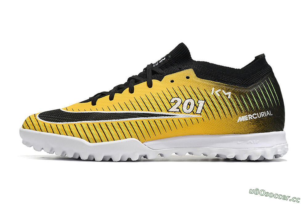 Unisex Nike Air Zoom Mercurial Vapor 15 Elite TF Artificial Turf Low-Tops Football Shoes - Yellow/Black/White 0