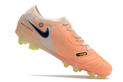 Men's Nike Tiempo Legend 10 Elite FG Firm Ground Low-Tops Football Boots - Orange/Black/Guava Ice
