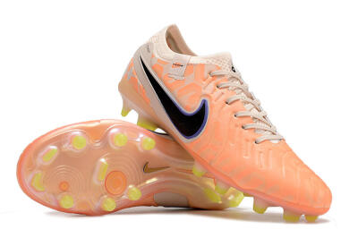 Men's Nike Tiempo Legend 10 Elite FG Firm Ground Low-Tops Football Boots - Orange/Black/Guava Ice