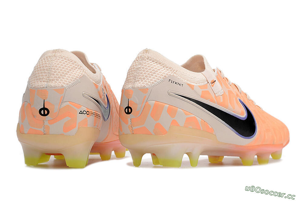 Men's Nike Tiempo Legend 10 Elite FG Firm Ground Low-Tops Football Boots - Orange/Black/Guava Ice 6
