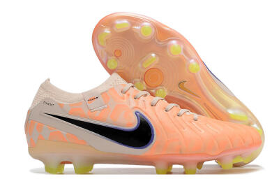 Men's Nike Tiempo Legend 10 Elite FG Firm Ground Low-Tops Football Boots - Orange/Black/Guava Ice