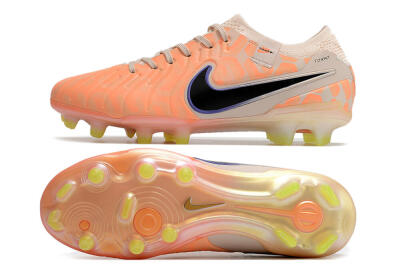 Men's Nike Tiempo Legend 10 Elite FG Firm Ground Low-Tops Football Boots - Orange/Black/Guava Ice