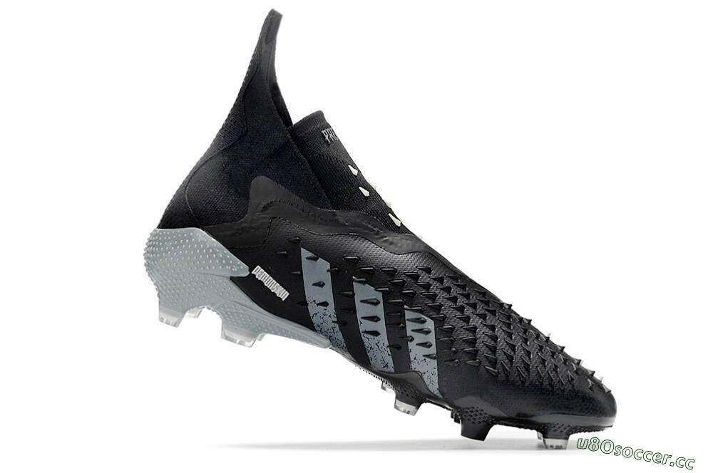 Unisex Adidas Predator Freak+ FG Firm Ground High-Tops Football Boots - Black/Siliver 4