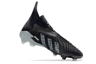 Unisex Adidas Predator Freak+ FG Firm Ground High-Tops Football Boots - Black/Siliver