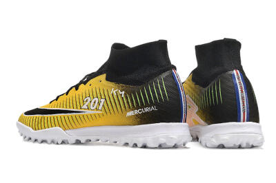 Unisex Nike Air Zoom Mercurial Superfly 9 Elite TF Artificial Turf High-Tops Football Shoes - Yellow/Black/White