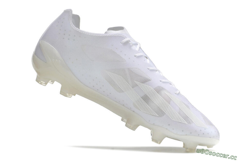 Men's Adidas X Crazyfast.1 FG Firm Ground Low-Tops Football Boots - White/White 4