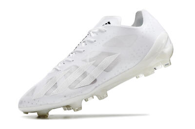 Men's Adidas X Crazyfast.1 FG Firm Ground Low-Tops Football Boots - White/White