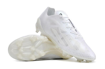 Men's Adidas X Crazyfast.1 FG Firm Ground Low-Tops Football Boots - White/White