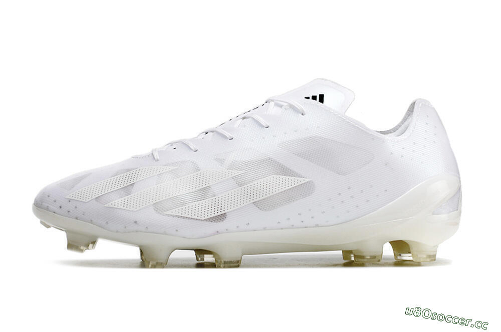Men's Adidas X Crazyfast.1 FG Firm Ground Low-Tops Football Boots - White/White 0