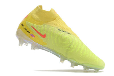 Men's Nike Phantom GX Elite DF Link FG Firm Ground Low-Tops Football Boots - Orange/Yellow/Black