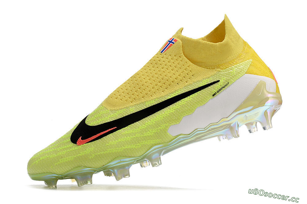Men's Nike Phantom GX Elite DF Link FG Firm Ground Low-Tops Football Boots - Orange/Yellow/Black 5