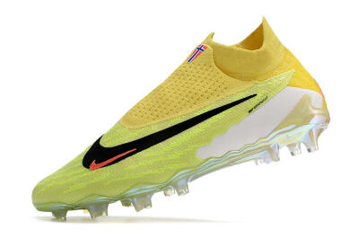 Men's Nike Phantom GX Elite DF Link FG Firm Ground Low-Tops Football Boots - Orange/Yellow/Black