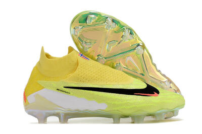 Men's Nike Phantom GX Elite DF Link FG Firm Ground Low-Tops Football Boots - Orange/Yellow/Black