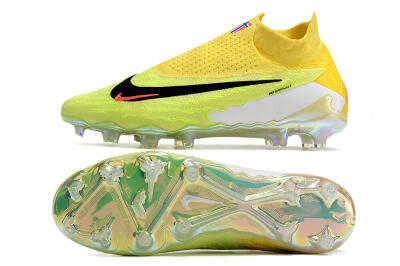 Men's Nike Phantom GX Elite DF Link FG Firm Ground Low-Tops Football Boots - Orange/Yellow/Black