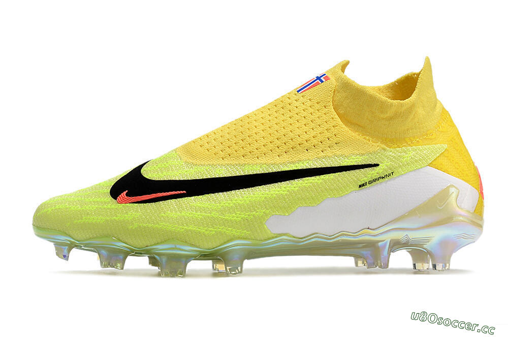 Men's Nike Phantom GX Elite DF Link FG Firm Ground Low-Tops Football Boots - Orange/Yellow/Black 0
