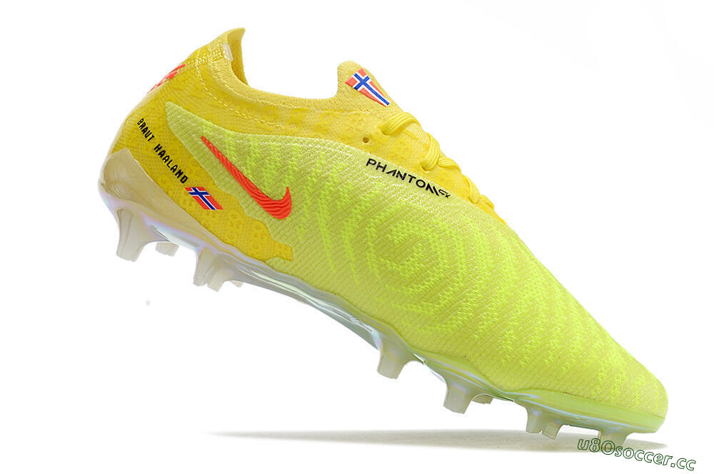 Men's Nike Phantom GX Elite Link FG Firm Ground Low-Tops Football Boots - Orange/Yellow/Black 4