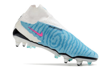 Men's Nike Phantom GX Elite DF SG Soft Ground Low-Tops Football Boots - White/Blue/Pink