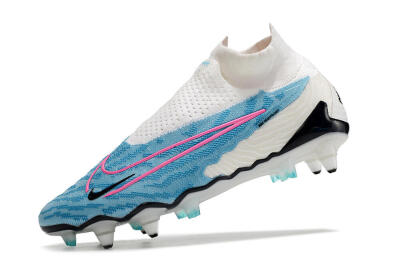 Men's Nike Phantom GX Elite DF SG Soft Ground Low-Tops Football Boots - White/Blue/Pink