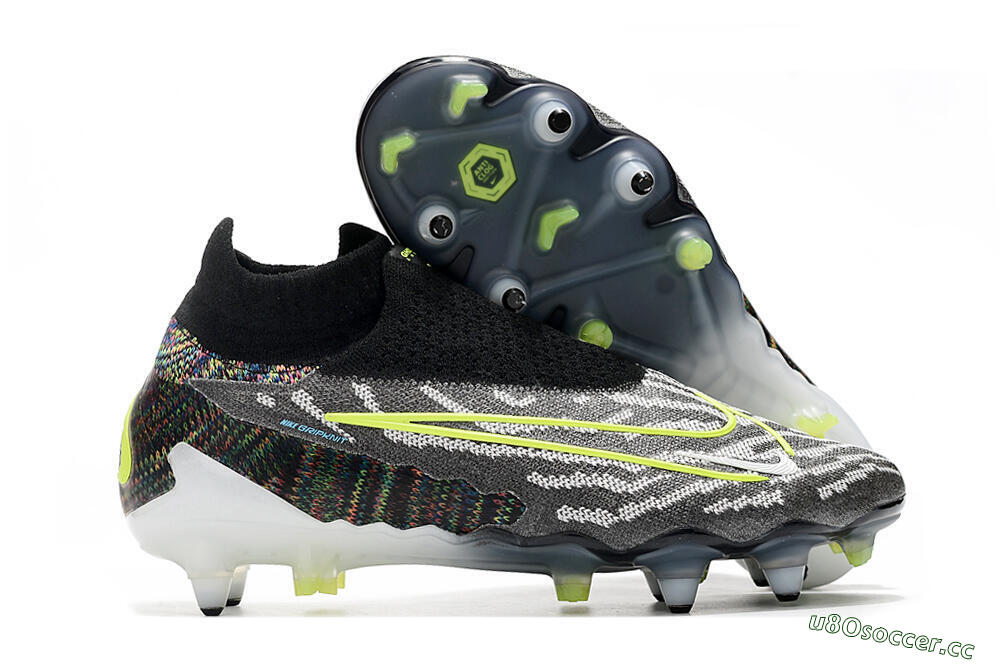 Men's Nike Phantom GX Elite DF SG Soft Ground Low-Tops Football Boots - Black/Grey/Yellow 2