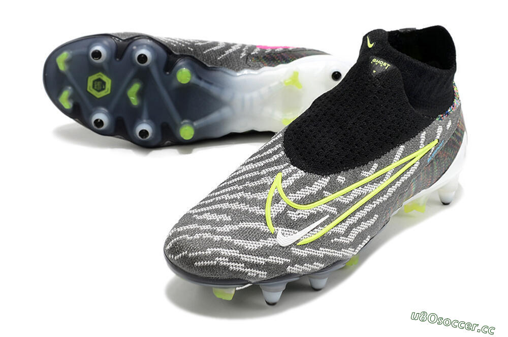 Men's Nike Phantom GX Elite DF SG Soft Ground Low-Tops Football Boots - Black/Grey/Yellow 3