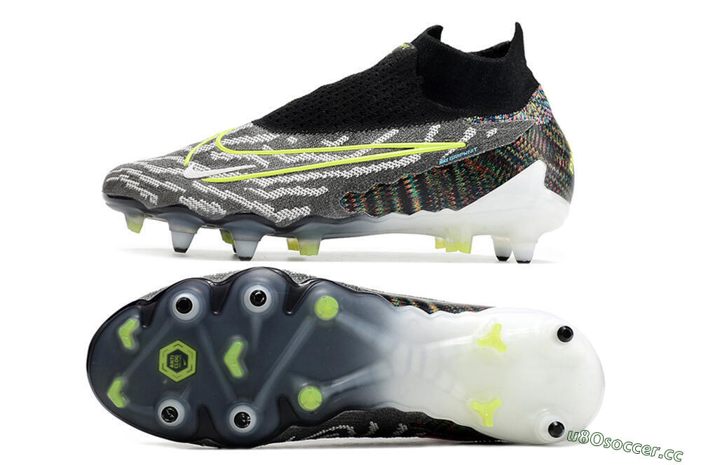 Men's Nike Phantom GX Elite DF SG Soft Ground Low-Tops Football Boots - Black/Grey/Yellow 1