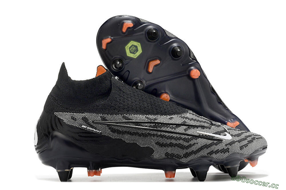 Men's Nike Phantom GX Elite DF SG Soft Ground Low-Tops Football Boots - Black/Grey/White 2