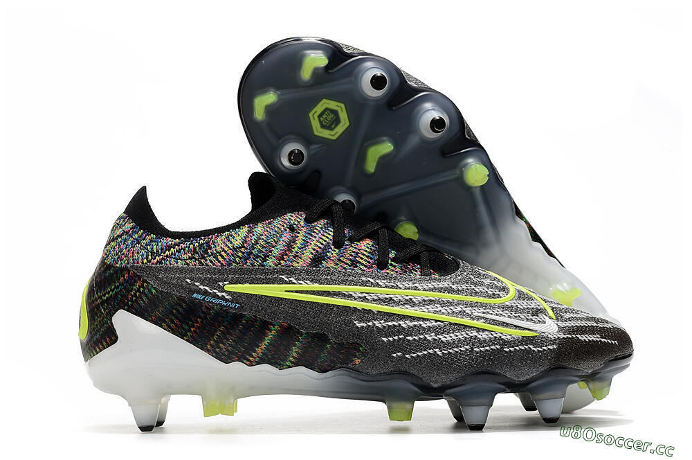 Men's Nike Phantom GX Elite SG Soft Ground Low-Tops Football Boots - Black/Grey/Yellow 2