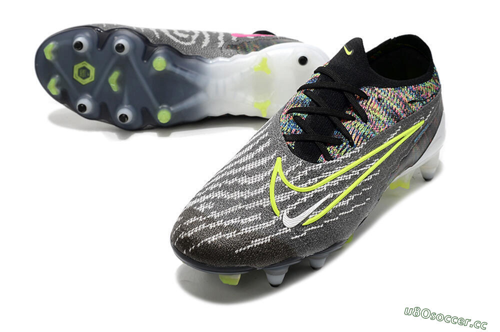 Men's Nike Phantom GX Elite SG Soft Ground Low-Tops Football Boots - Black/Grey/Yellow 3