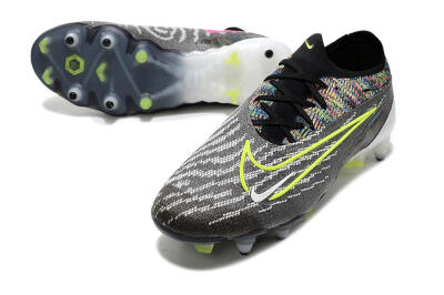 Men's Nike Phantom GX Elite SG Soft Ground Low-Tops Football Boots - Black/Grey/Yellow