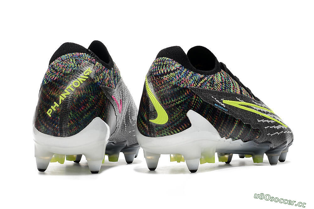 Men's Nike Phantom GX Elite SG Soft Ground Low-Tops Football Boots - Black/Grey/Yellow 6