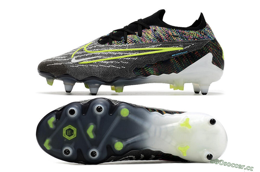 Men's Nike Phantom GX Elite SG Soft Ground Low-Tops Football Boots - Black/Grey/Yellow 1