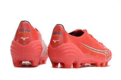 Men's Mizuno Alpha Made in Japan FG Firm Ground Low-Tops Football Boots - Red/Yelllow/Blue