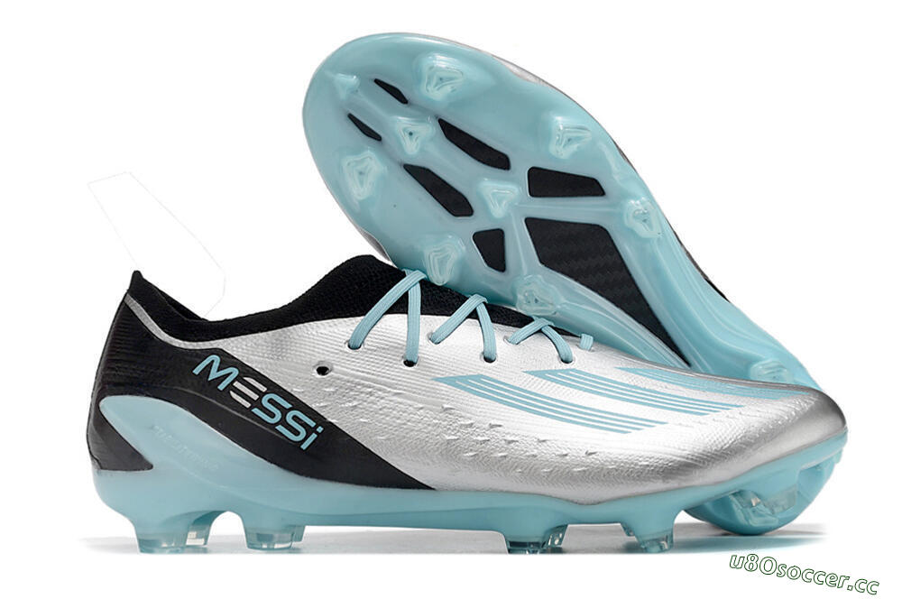 Men's Adidas X Speedportal.1 FG Firm Ground Low-Tops Football Boots - Grey/Blue/Black 2