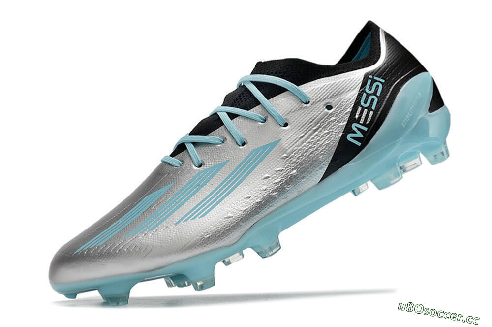 Men's Adidas X Speedportal.1 FG Firm Ground Low-Tops Football Boots - Grey/Blue/Black 5