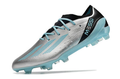 Men's Adidas X Speedportal.1 FG Firm Ground Low-Tops Football Boots - Grey/Blue/Black