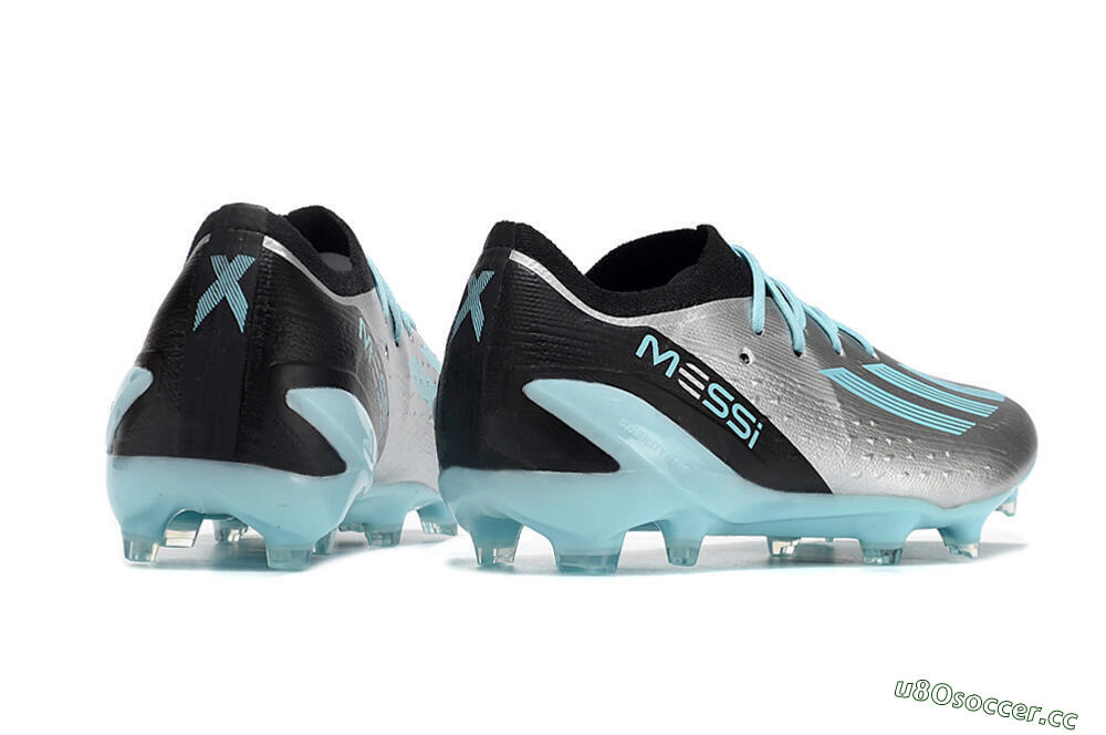 Men's Adidas X Speedportal.1 FG Firm Ground Low-Tops Football Boots - Grey/Blue/Black 6