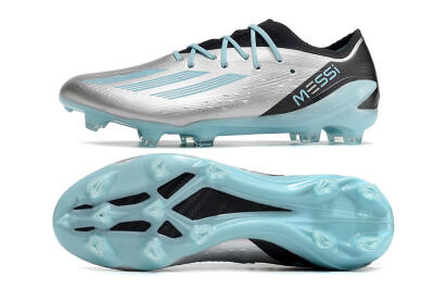 Men's Adidas X Speedportal.1 FG Firm Ground Low-Tops Football Boots - Grey/Blue/Black