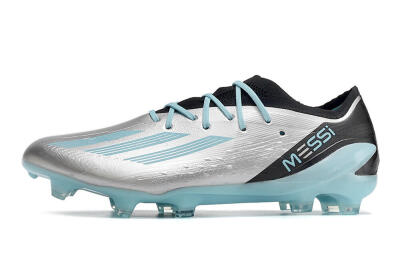 Men's Adidas X Speedportal.1 FG Firm Ground Low-Tops Football Boots - Grey/Blue/Black