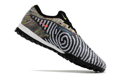 Men's Nike React Phantom GX Pro TF Artificial Turf Low-Tops Football Shoes - Black/Grey/Yellow