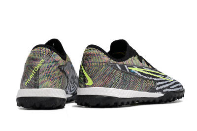 Men's Nike React Phantom GX Pro TF Artificial Turf Low-Tops Football Shoes - Black/Grey/Yellow